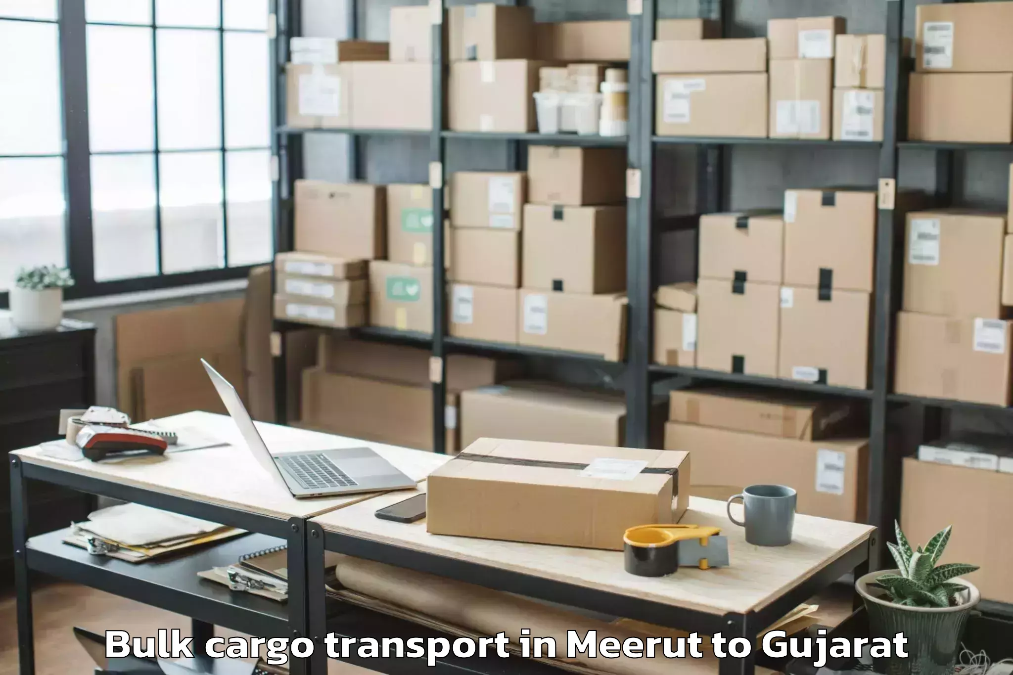 Affordable Meerut to Palitana Bulk Cargo Transport